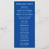 Alle kleuren moderne starfish Wedding-programma's Programmakaart (Achterkant)