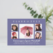 Alle kleuren Multi-Photo-Afstuderen Kaart (Staand voorkant)