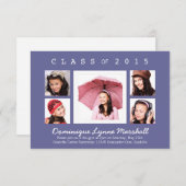 Alle kleuren Multi-Photo-Afstuderen Kaart (Voorkant / Achterkant)