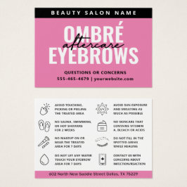 Alle kleuren Ombre Powder Brows Aftercare Kaart