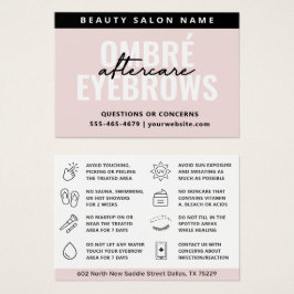 Alle kleuren Ombre Powder Brows Aftercare Kaart