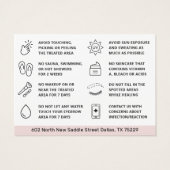 Alle kleuren Ombre Powder Brows Aftercare Kaart (Achterkant)