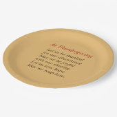 Alle kleuren op Thanksgiving gedicht Papieren Bordje (Gekanteld)