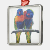 Alle kleuren van de Rainbow Lorikeets Metalen Ornament (Links)