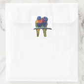 Alle kleuren van de Rainbow Lorlets Vierkante Sticker (Tas)