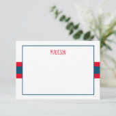 Alle kleurenlintstrips op maat van notitiekaarten (Staand voorkant)