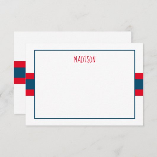 Alle kleurenlintstrips op maat van notitiekaarten (Voorkant / Achterkant)