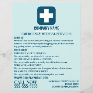 Alle kleurensymbolen, EMT, Paramedische symbolen Flyer