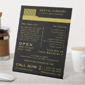 Alle kleurentandenborstel, tandheelkunde, tandheel reclamebord met voetstuk (Insitu)