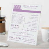 Alle kleurentandenborstel, tandheelkunde, tandheel reclamebord met voetstuk (Insitu)