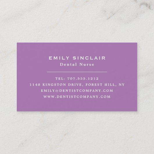 Alle kleurentandenborstel, tandheelkunde, tandheel visitekaartje (Achterkant)