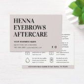 Alle kleurentint Henna Brows Aftercare Kaart Advie (Bureau)