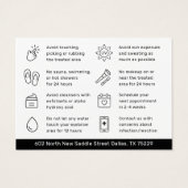 Alle kleurentint Henna Brows Aftercare Kaart Advie (Achterkant)