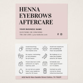 Alle kleurentint Henna Brows Aftercare Kaart Advie