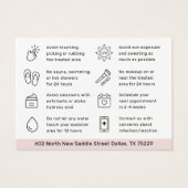 Alle kleurentint Henna Brows Aftercare Kaart Advie (Achterkant)