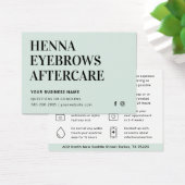 Alle kleurentint Henna Brows Aftercare Kaart Advie (Bureau)