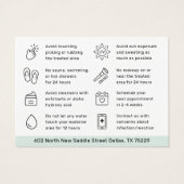 Alle kleurentint Henna Brows Aftercare Kaart Advie (Achterkant)