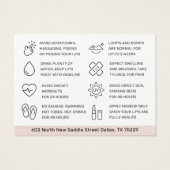 Alle kleurnaalden Lips Filler Aftercare Kaart (Achterkant)