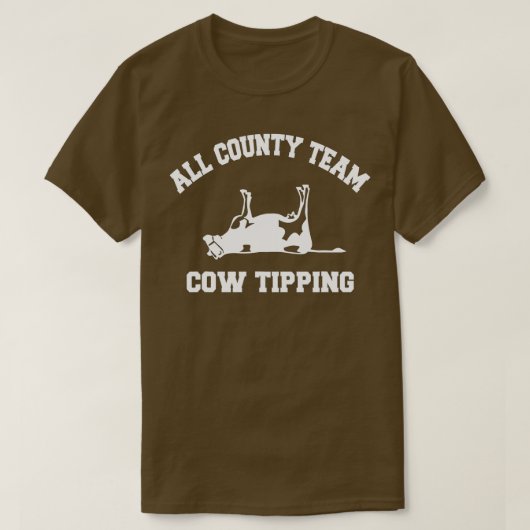 Alle Koe van het Team van het County Tipping T-shirt (Design voorkant)