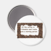 Alle koffie in Columbia Magneet (Voorkant / Achterkant)
