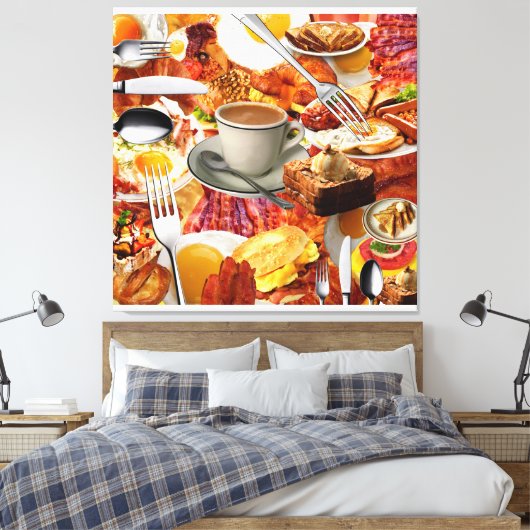 ALLE KUNNEN DE UITSPLITSING ETEN CANVAS AFDRUK (Insitu (Slaapkamer))