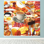 ALLE KUNNEN DE UITSPLITSING ETEN CANVAS AFDRUK (Insitu (Houten vloer))