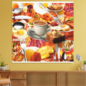 ALLE KUNNEN DE UITSPLITSING ETEN CANVAS AFDRUK (Insitu (Woonkamer))