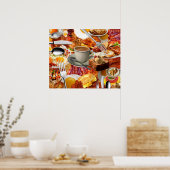 ALLE KUNNEN DE UITSPLITSING ETEN POSTER (Keuken)