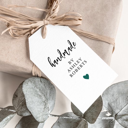 Alle Labels met kleurenhart, aangepaste kraftwinke Cadeaulabel