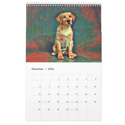 Alle labradors agenda kalender (Dec 2026)