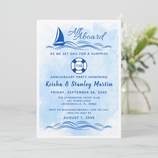 Alle leden van het Jubileum van Aboard (om het eve Kaart (Staand voorkant)