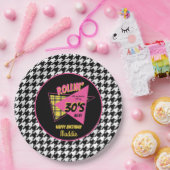 ALLE LEEFTIJD 90s houndstooth plaid verjaardagsfee Papieren Bordje (Feest)