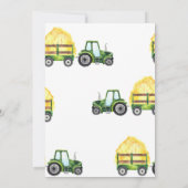 Alle Leeftijd Kinder Tractor Verjaardagsuitnodigin Kaart (Achterkant)