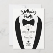 Alle leeftijden Mannen Tuxedo Bow Stropdas Birthda Kaart (Voorkant)