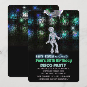 ALLE LEEFTIJDEN - Retro Disco Verjaardagsfeest Uit Kaart