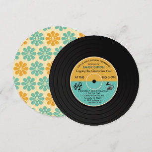 ALLE LEEFTIJDEN - Retro Vinyl Record Verjaardagsui Kaart
