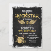 ALLE LEEFTIJDEN - Rockstar Drumstel Verjaardagsuit Kaart (Voorkant)