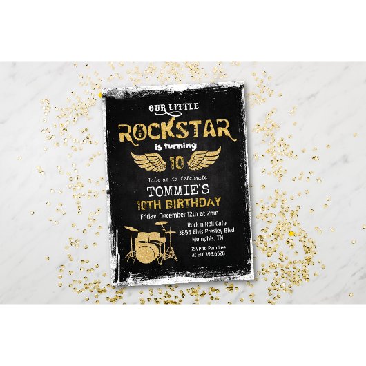 ALLE LEEFTIJDEN - Rockstar Drumstel Verjaardagsuit Kaart