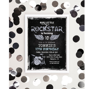 ALLE LEEFTIJDEN - Rockstar Drumstel Verjaardagsuit Kaart