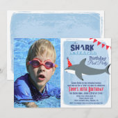 ALLE LEEFTIJDEN - Shark Pool Feest Foto Uitnodigin Kaart (Voorkant / Achterkant)