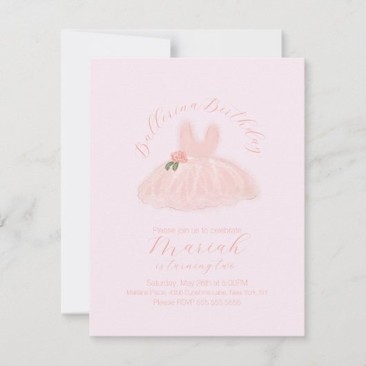 Alle leeftijden van het meisje van Ballerina Tutu Kaart (Voorkant)