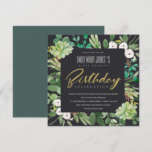 ALLE LEEFTIJDSTIP VAN DE LACK WATERVERF WREATH KAART (Voorkant / Achterkant)