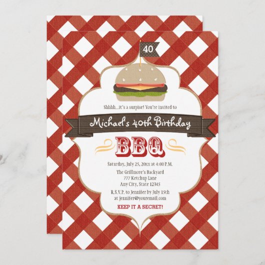 ALLE LEEFTIJDSVERZEKERINGEN VAN DE BBQ BIRTHDAY KAART (Voorkant / Achterkant)