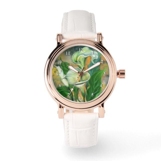 alle lelie bloemen horloge (Voorkant)