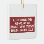 Alle lessen die ze hadden gehad, hadden geen invlo keramisch ornament (Rechts)