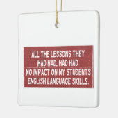 Alle lessen die ze hadden gehad, hadden geen invlo keramisch ornament (Links)