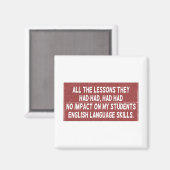 Alle lessen die ze hadden gehad, hadden geen invlo magneet (Voorkant / Achterkant)