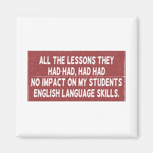 Alle lessen die ze hadden gehad, hadden geen invlo magneet (Voorkant)