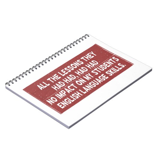 Alle lessen die ze hadden gehad, hadden geen invlo notitieboek (Linkerzijde)