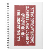 Alle lessen die ze hadden gehad, hadden geen invlo notitieboek (Voorkant)